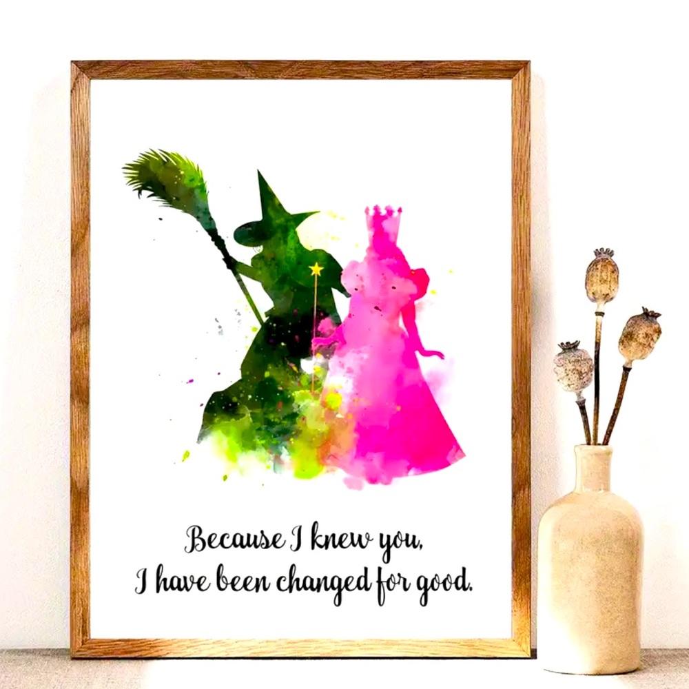 "Because I Knew You" Wicked Canvas Print Wizard Of Oz Wall Art
